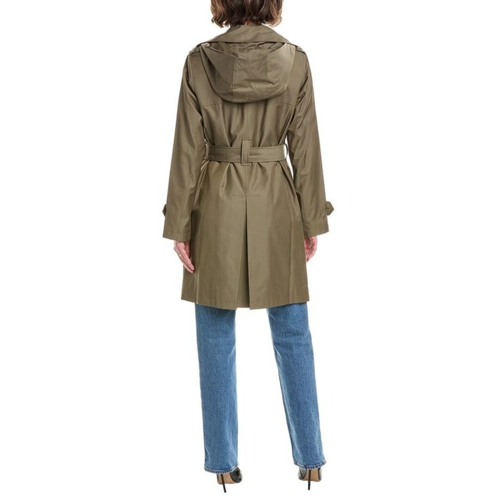 Sam Edelman Womens  Trench Coat, Green - Picture 2 of 3